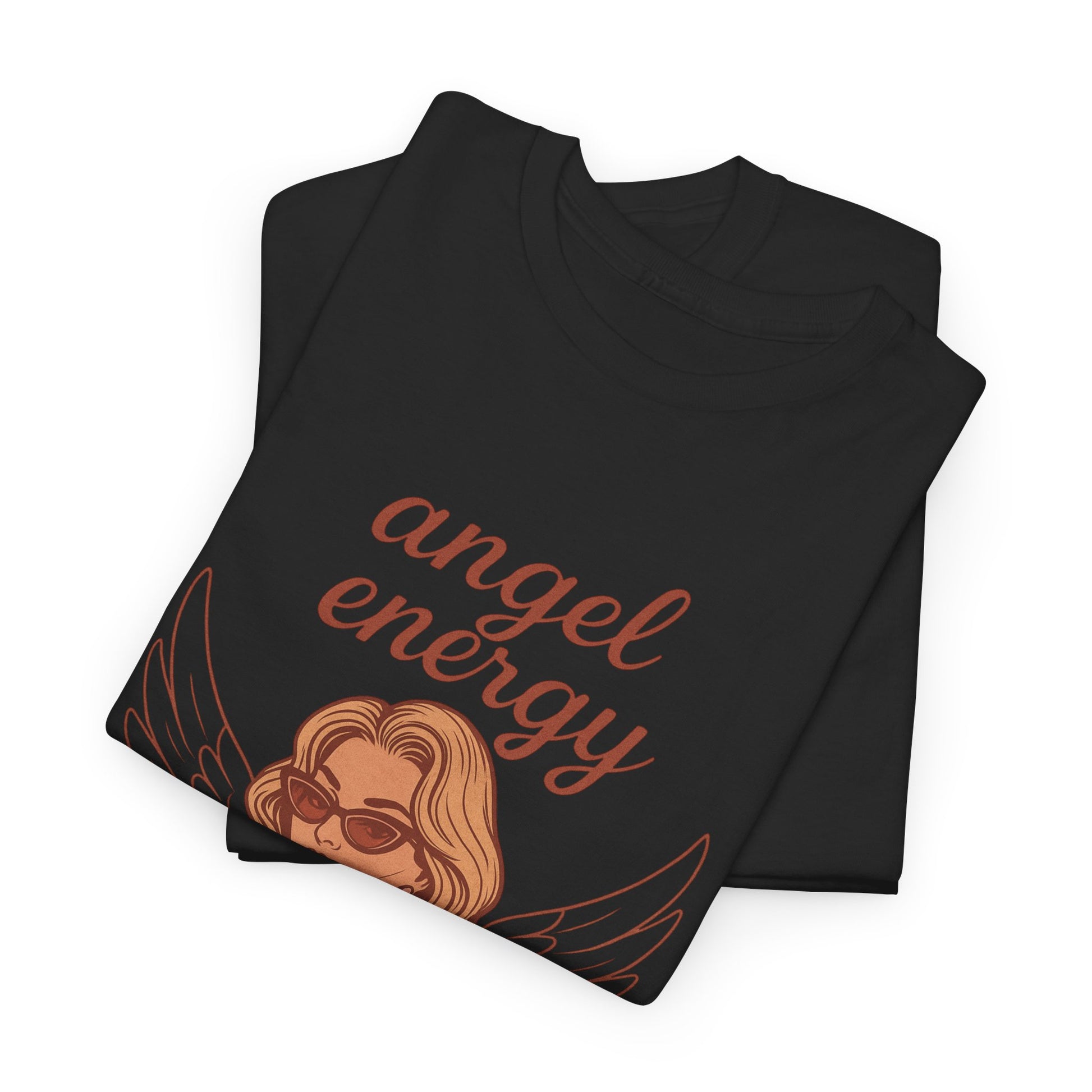 Angel Energy Unisex T-Shirt – Vintage Retro Graphic Tee, Spiritual Pin Up Shirt, Feminine Aesthetic Empowerment Top - Madame Soulière