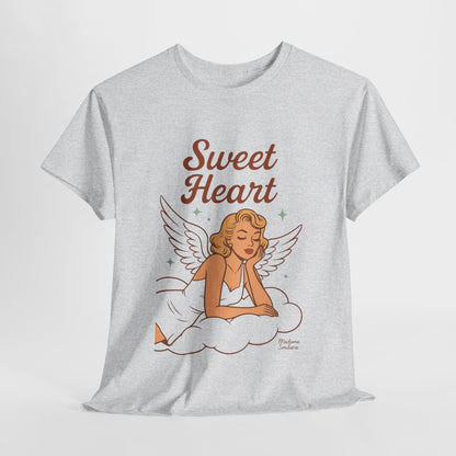 Sweet Heart Unisex T-Shirt – Retro Angel Graphic Tee, Vintage Pin Up Inspired Top, Feminine Heaven Sent Shirt - Madame Soulière