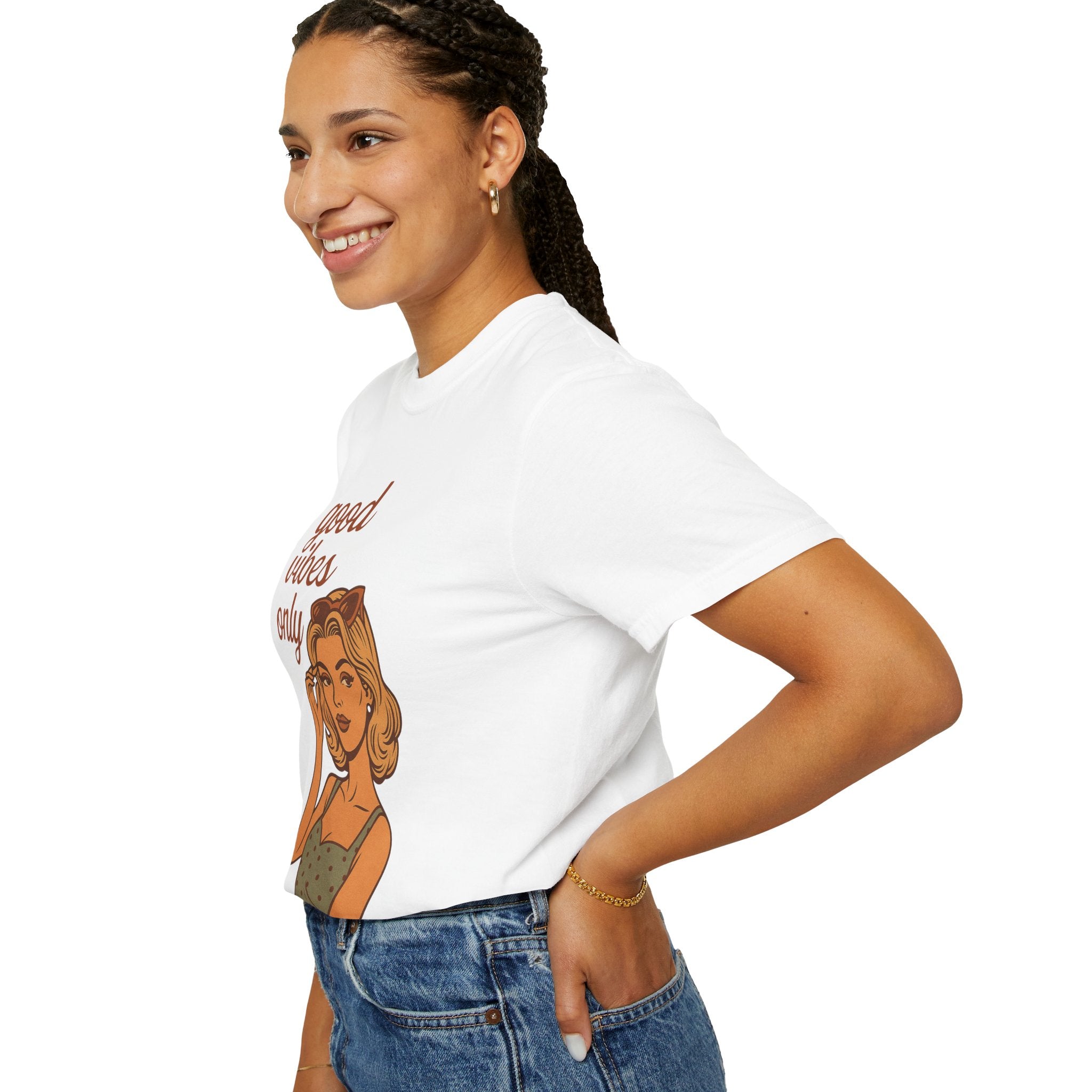Good Vibes Only – Retro Pin-Up Vintage T-Shirt