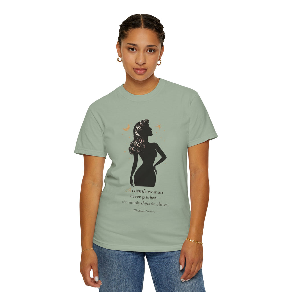 A Cosmic Woman Never Gets Lost – Vintage Feminine Cosmic T-Shirt