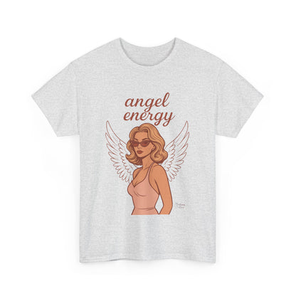 Angel Energy Unisex T-Shirt – Vintage Retro Graphic Tee, Spiritual Pin Up Shirt, Feminine Aesthetic Empowerment Top - Madame Soulière