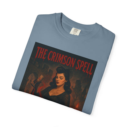 The Crimson Spell Halloween Unisex T-Shirt – Retro Witch Graphic Tee, Vintage Horror Spooky Top,  Scary Season Shirt - Madame Soulière