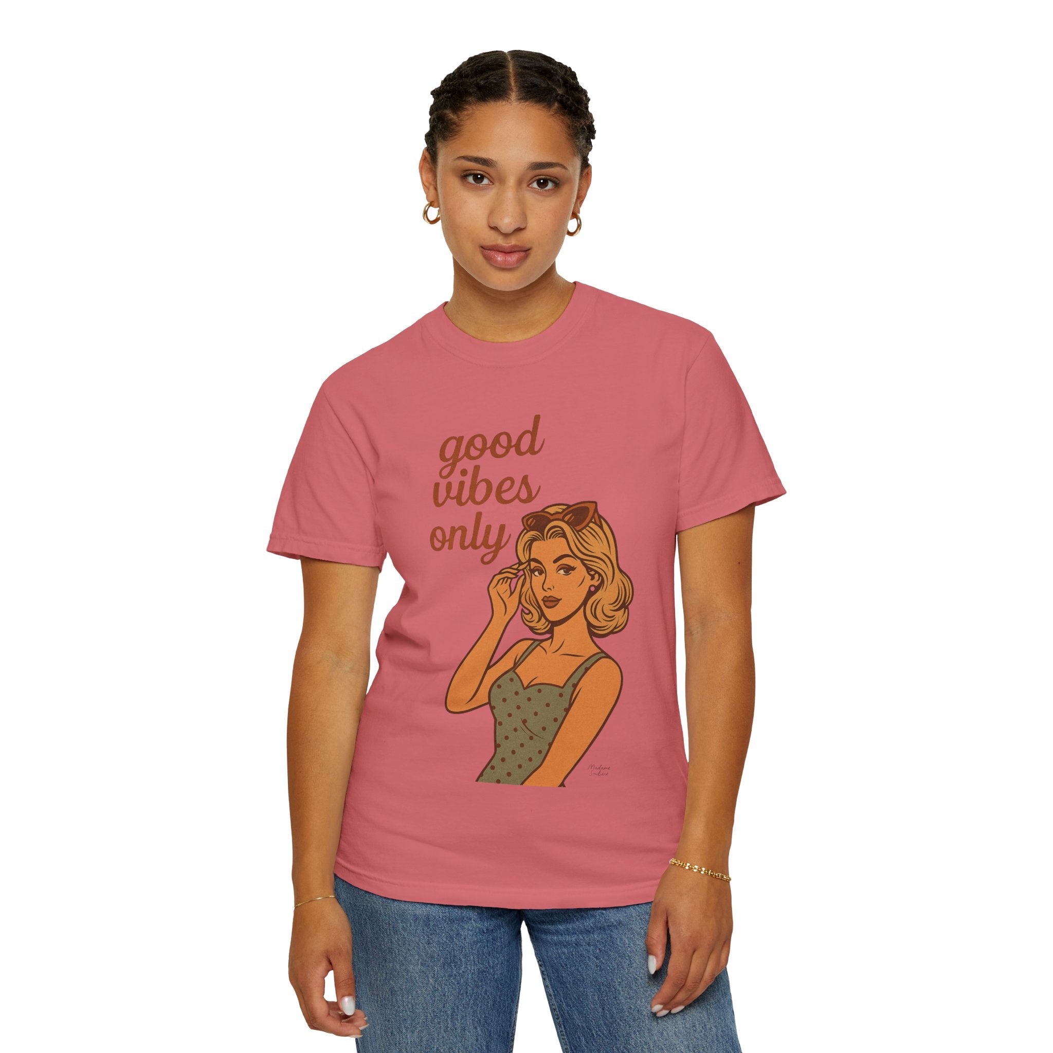 Good Vibes Only – Retro Pin-Up Vintage T-Shirt