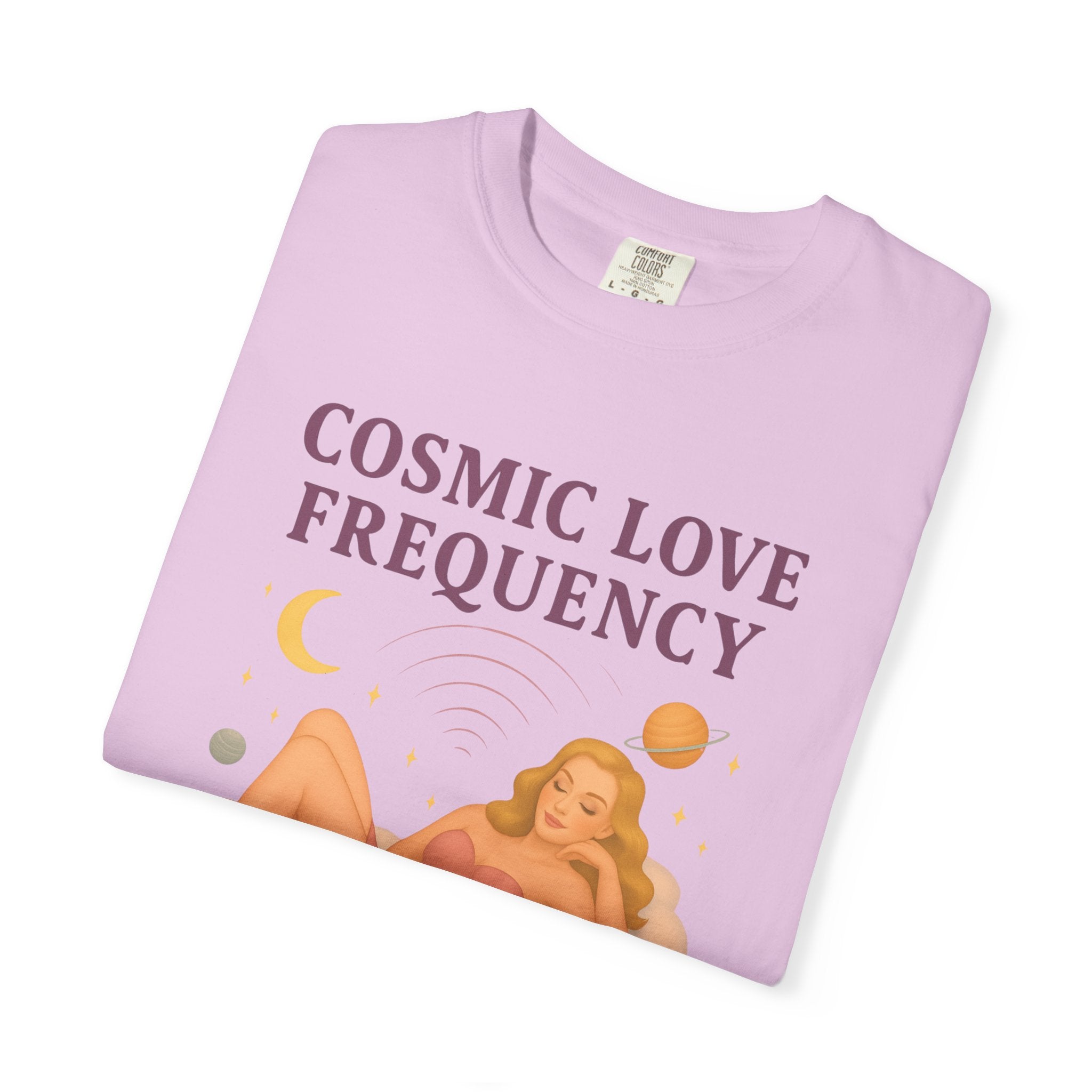 Cosmic Feminine Frequency – Retro Pin-Up Vintage T-Shirt