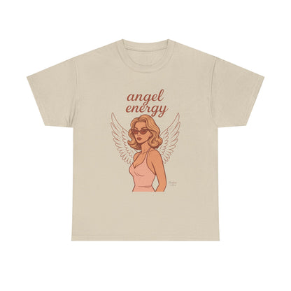 Angel Energy Unisex T-Shirt – Vintage Retro Graphic Tee, Spiritual Pin Up Shirt, Feminine Aesthetic Empowerment Top - Madame Soulière