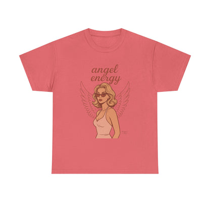 Angel Energy Unisex T-Shirt – Vintage Retro Graphic Tee, Spiritual Pin Up Shirt, Feminine Aesthetic Empowerment Top - Madame Soulière