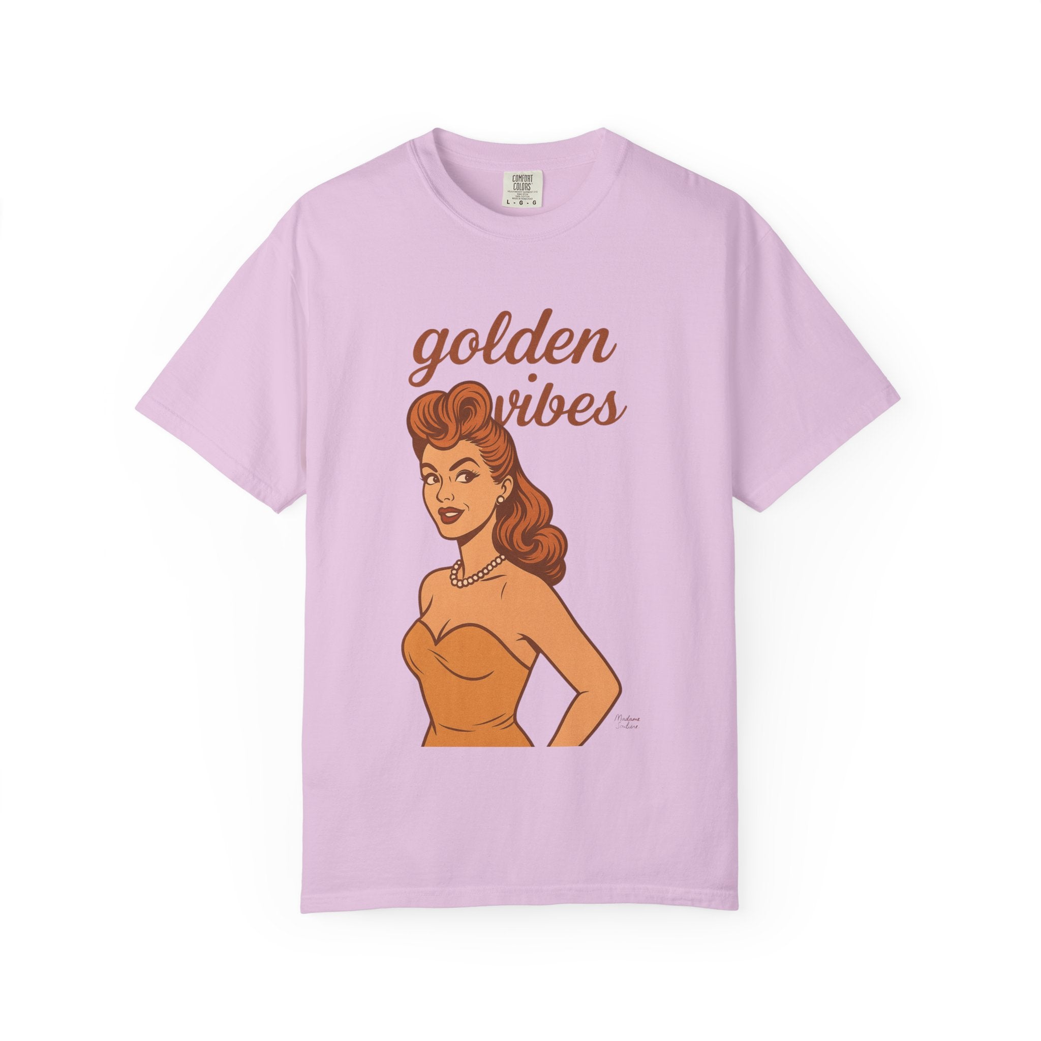 Golden Vibes – Retro Pin-Up Vintage T-Shirt