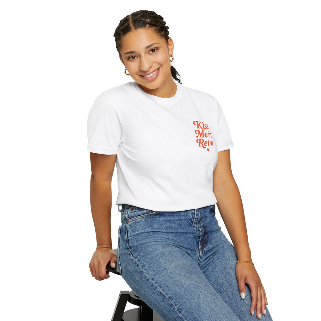 Kiss Me in Retro Graphic T-Shirt – Vintage Mini Motif Unisex Tee