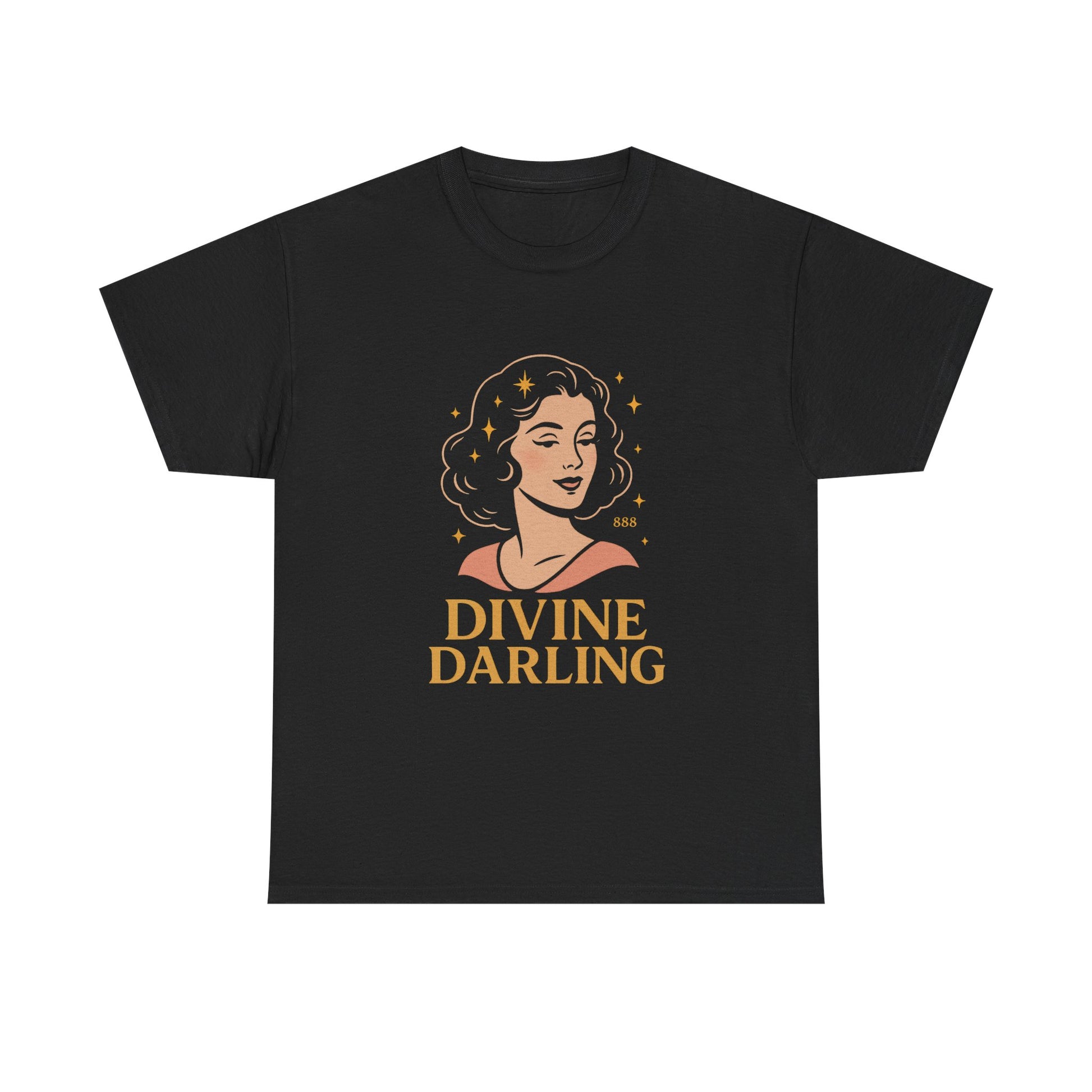 Wearing 888 Like It’s Chanel – Divine Darling T-Shirt, Vintage Retro Unisex Tee, 50s Pin Up Spirit Shirt - Madame Soulière