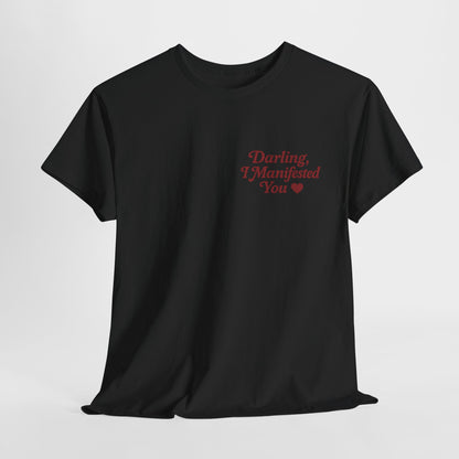 Darling, I Manifested You – Retro Mini Graphic Tee | Unisex Vintage Spiritual Shirt - Madame Soulière