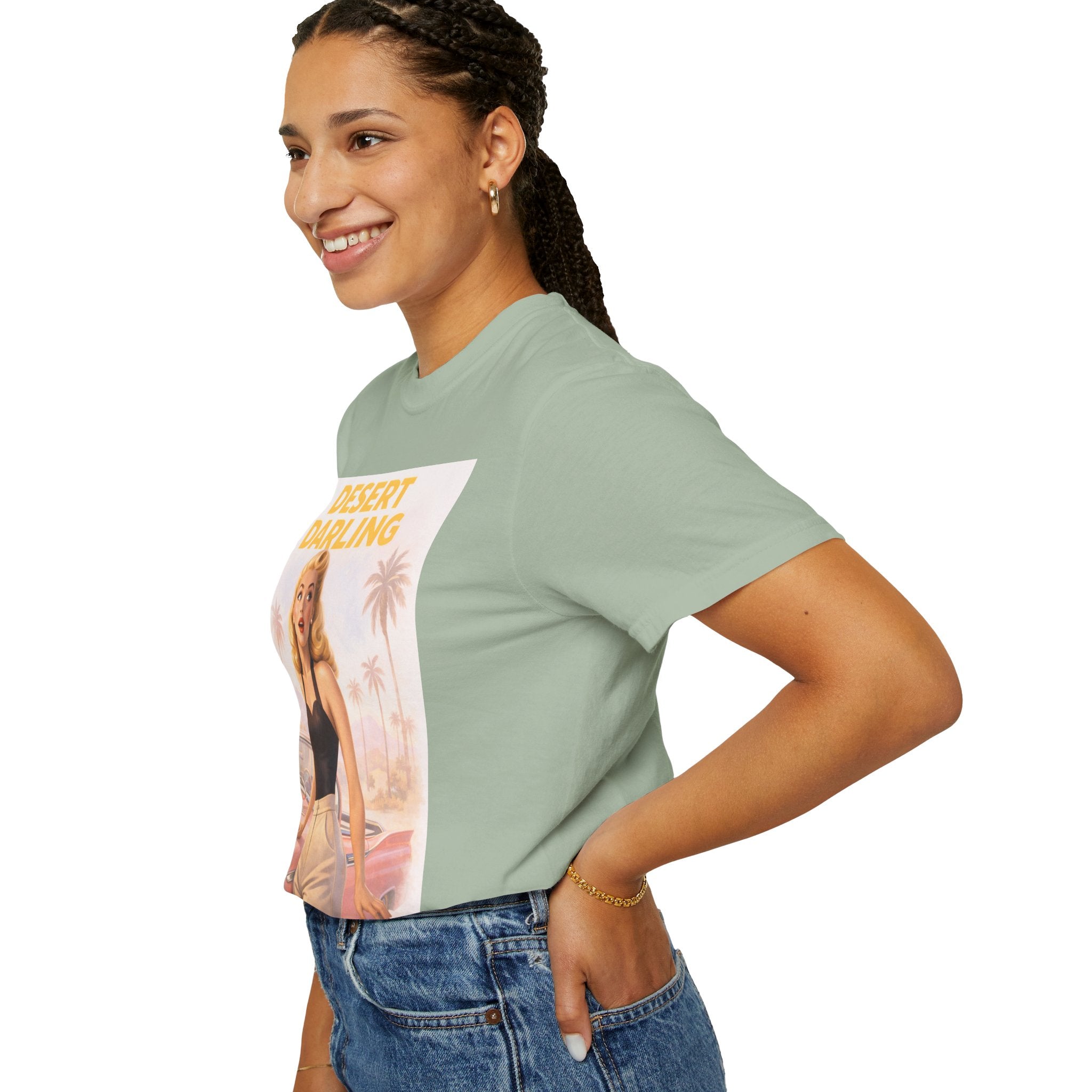 Desert Darling – Retro Pin-Up Graphic T-Shirt
