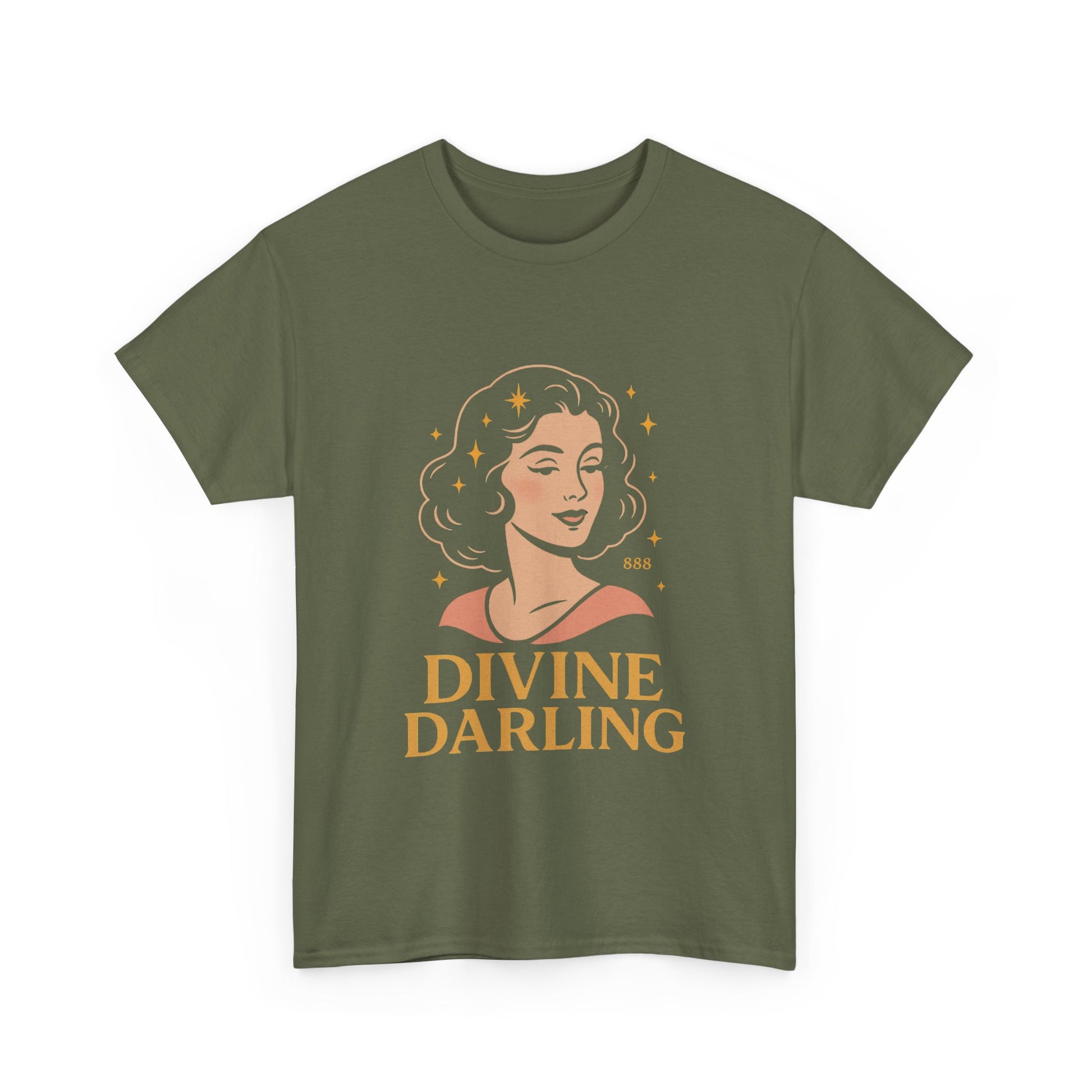 Wearing 888 Like It’s Chanel – Divine Darling T-Shirt, Vintage Retro Unisex Tee, 50s Pin Up Spirit Shirt - Madame Soulière