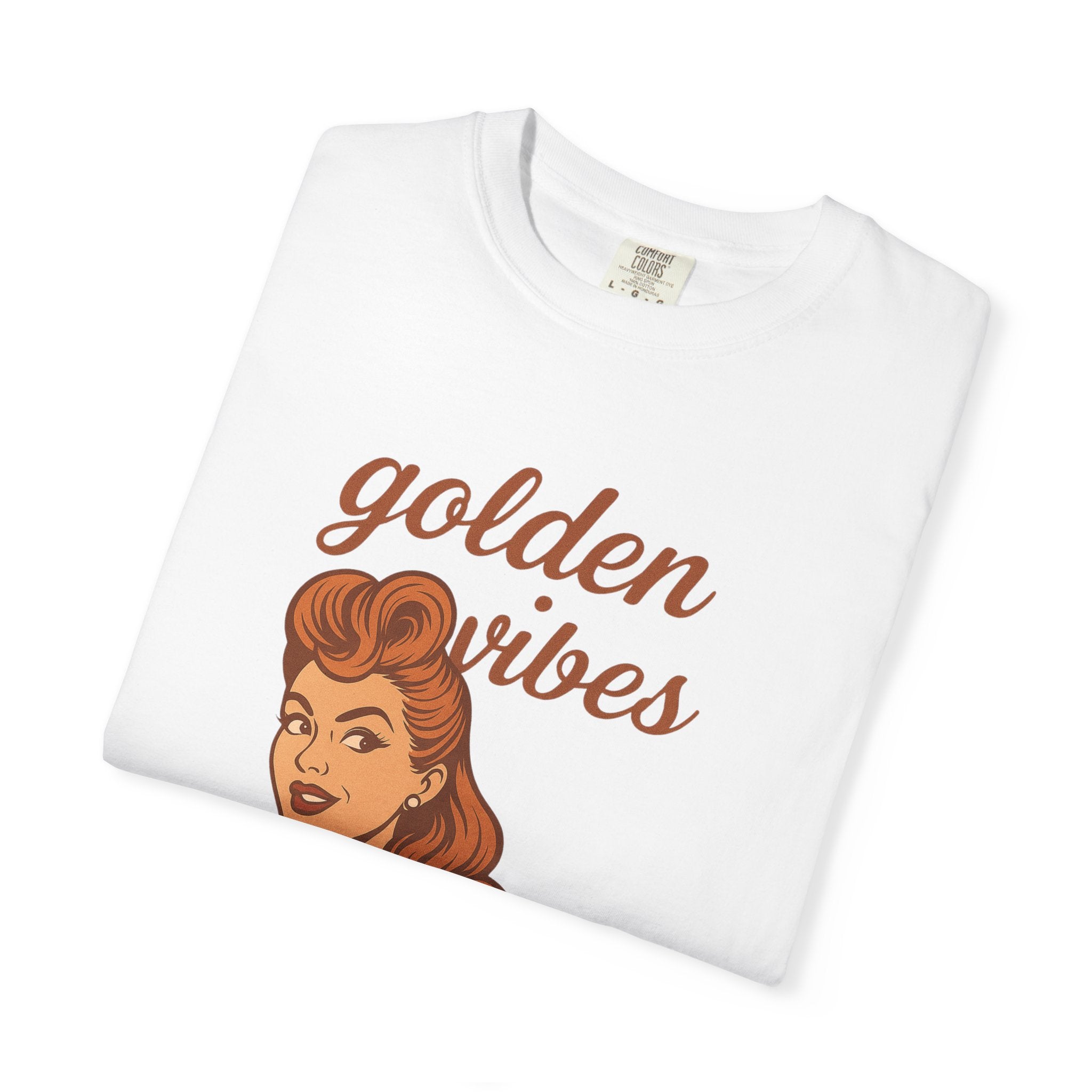 Golden Vibes – Retro Pin-Up Vintage T-Shirt