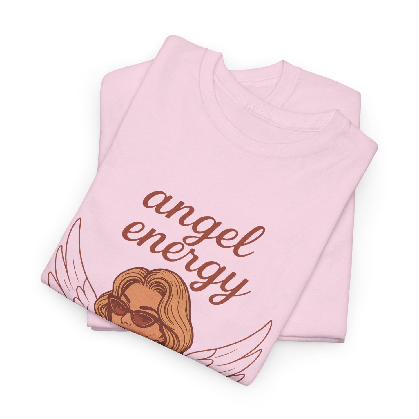Angel Energy Unisex T-Shirt – Vintage Retro Graphic Tee, Spiritual Pin Up Shirt, Feminine Aesthetic Empowerment Top - Madame Soulière