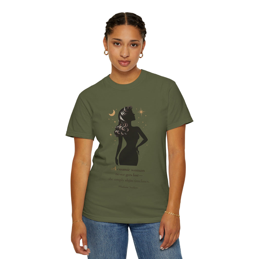 A Cosmic Woman Never Gets Lost – Vintage Feminine Cosmic T-Shirt