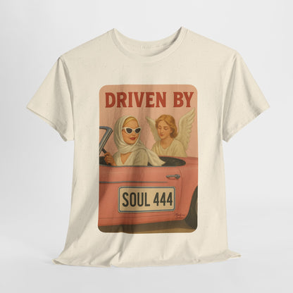Driven by Soul 444 – Angel Number Retro Graphic Tee | Unisex Vintage Empowerment Shirt - Madame Soulière