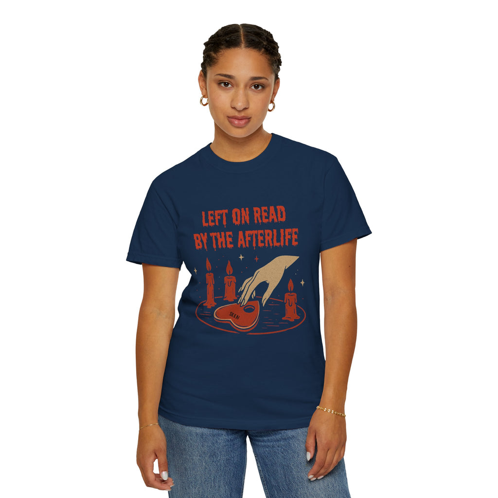 Left on Read by the Afterlife – Vintage Halloween Unisex T-Shirt