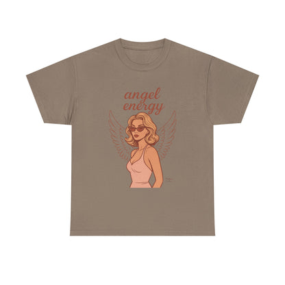 Angel Energy Unisex T-Shirt – Vintage Retro Graphic Tee, Spiritual Pin Up Shirt, Feminine Aesthetic Empowerment Top - Madame Soulière