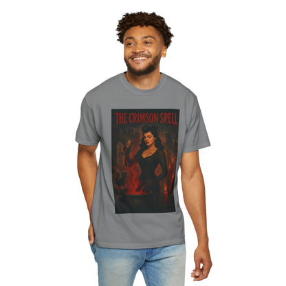 The Crimson Spell Halloween Unisex T-Shirt – Retro Witch Graphic Tee, Vintage Horror Spooky Top,  Scary Season Shirt - Madame Soulière