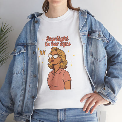 Starlight in Her Eyes – 1111 Angel Number Retro T-Shirt | Unisex Spiritual Vintage Tee - Madame Soulière