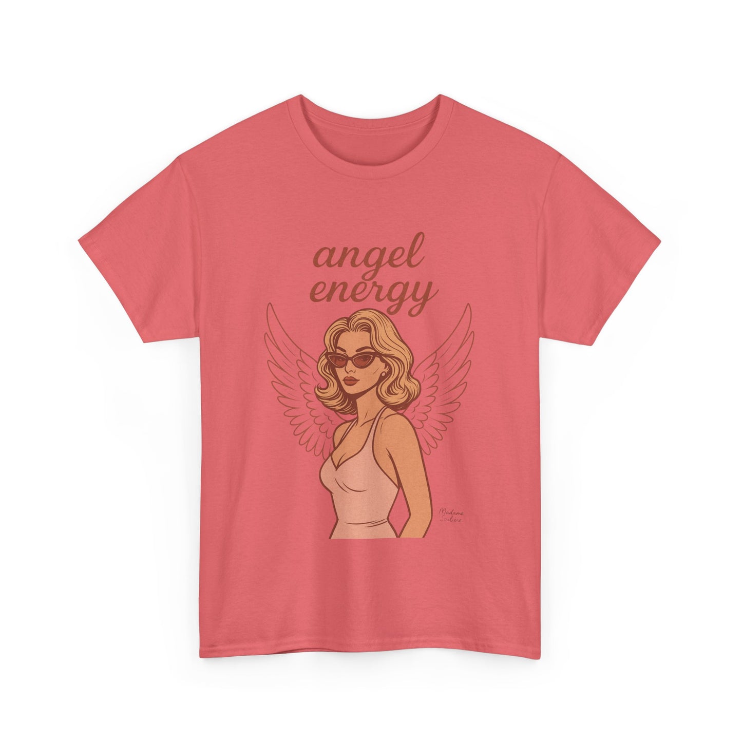 Angel Energy Unisex T-Shirt – Vintage Retro Graphic Tee, Spiritual Pin Up Shirt, Feminine Aesthetic Empowerment Top - Madame Soulière