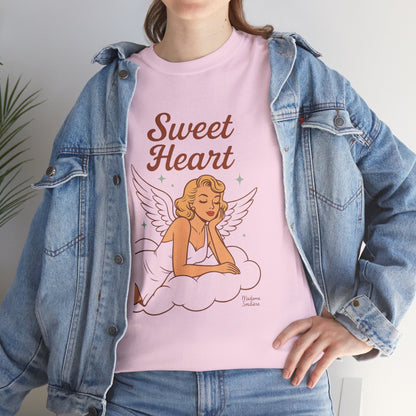 Sweet Heart Unisex T-Shirt – Retro Angel Graphic Tee, Vintage Pin Up Inspired Top, Feminine Heaven Sent Shirt - Madame Soulière