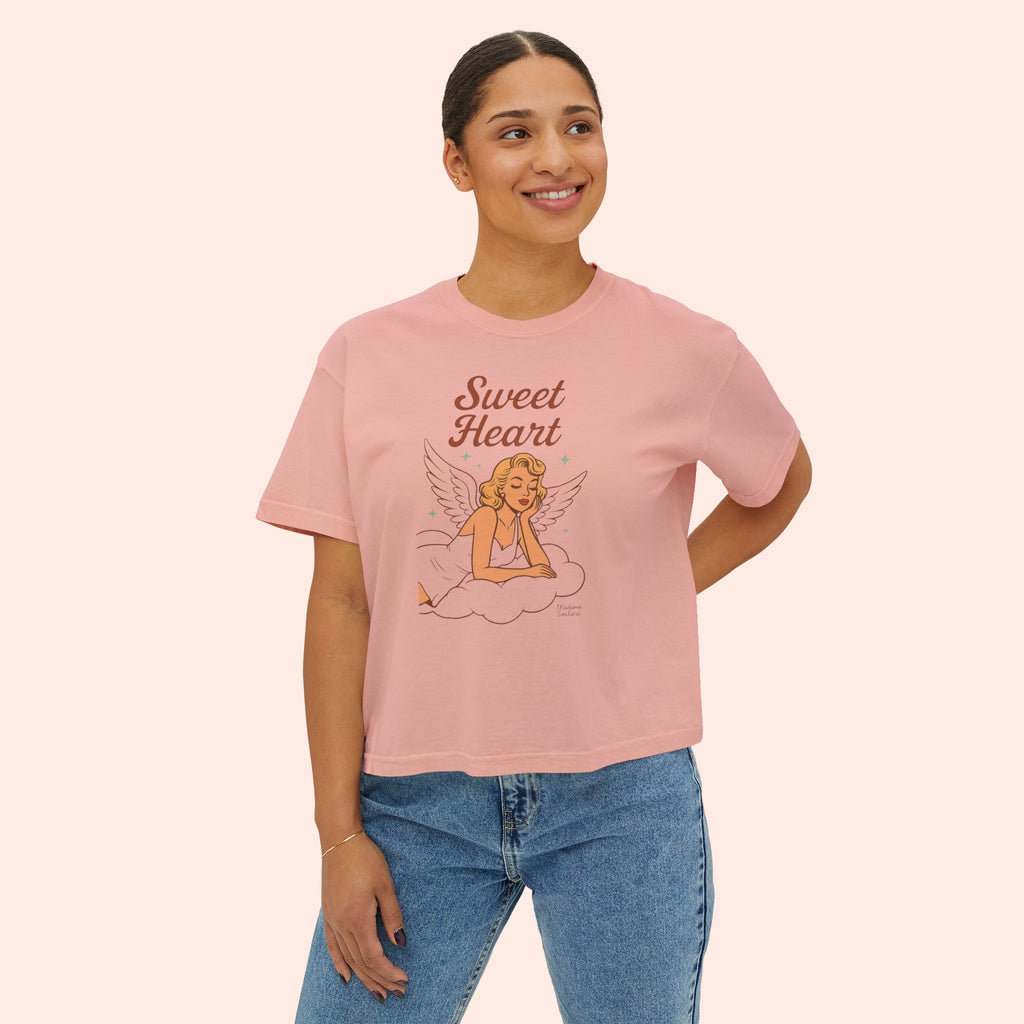 Sweet Heart – Retro Angel Vintage Boxy T-Shirt