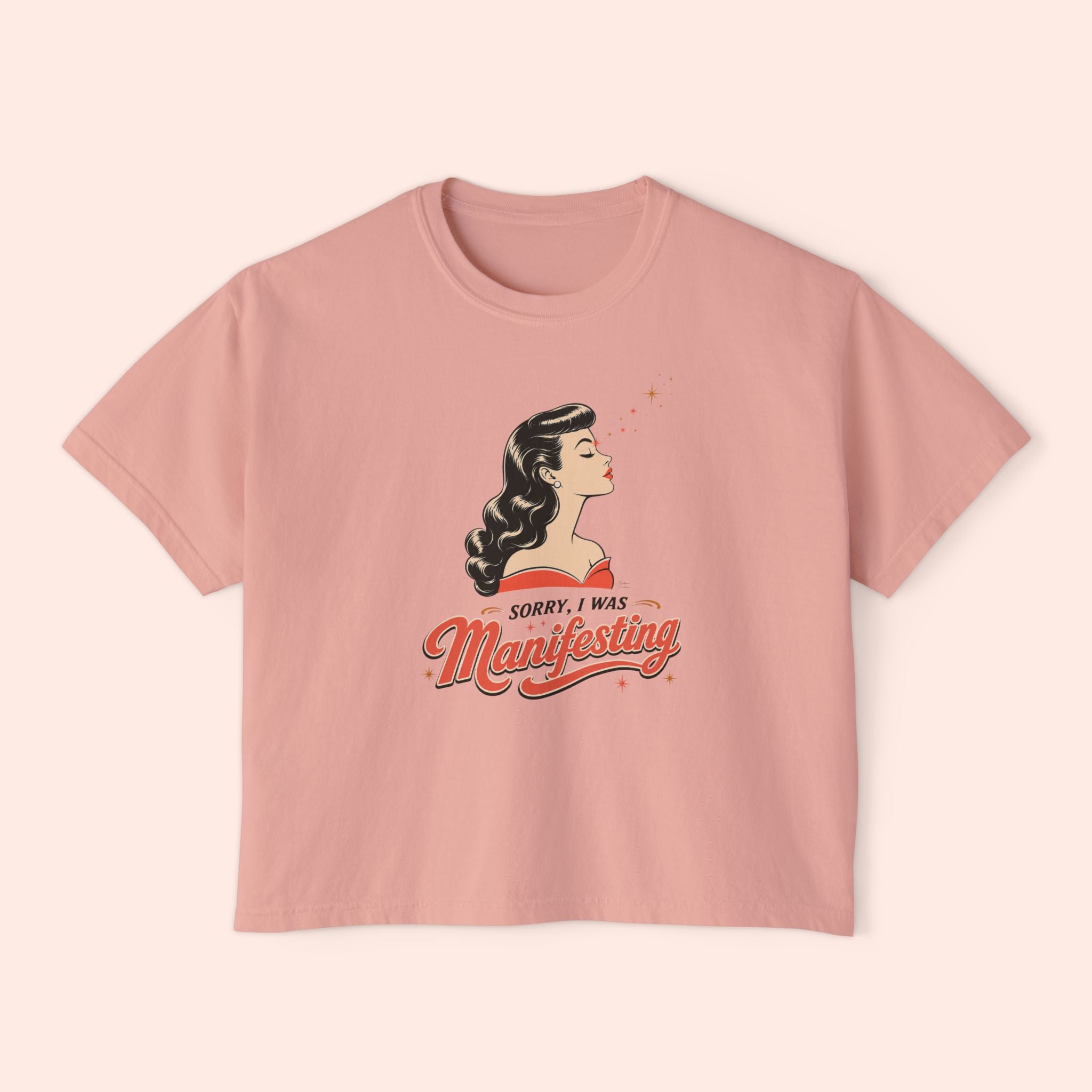 Sorry I Was Manifesting – Retro Vintage Boxy T-Shirt