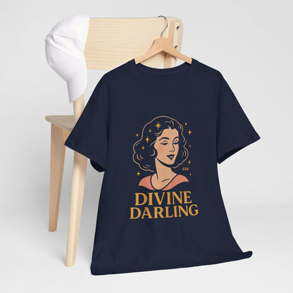 Wearing 888 Like It’s Chanel – Divine Darling T-Shirt, Vintage Retro Unisex Tee, 50s Pin Up Spirit Shirt - Madame Soulière