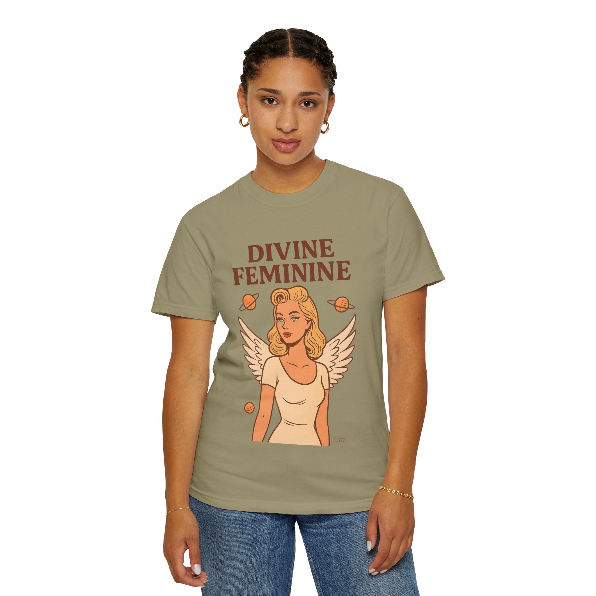 Divine Feminine Graphic T-Shirt – Vintage 50s Pin-Up Unisex Tee