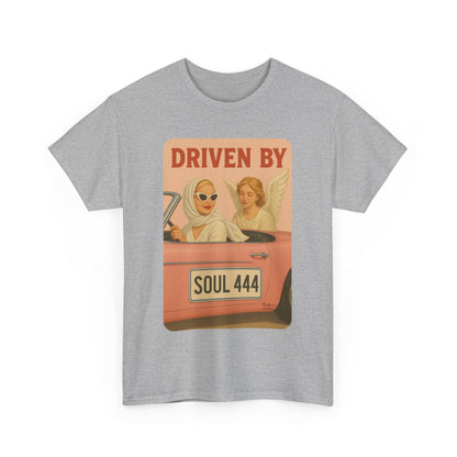 Driven by Soul 444 – Angel Number Retro Graphic Tee | Unisex Vintage Empowerment Shirt - Madame Soulière