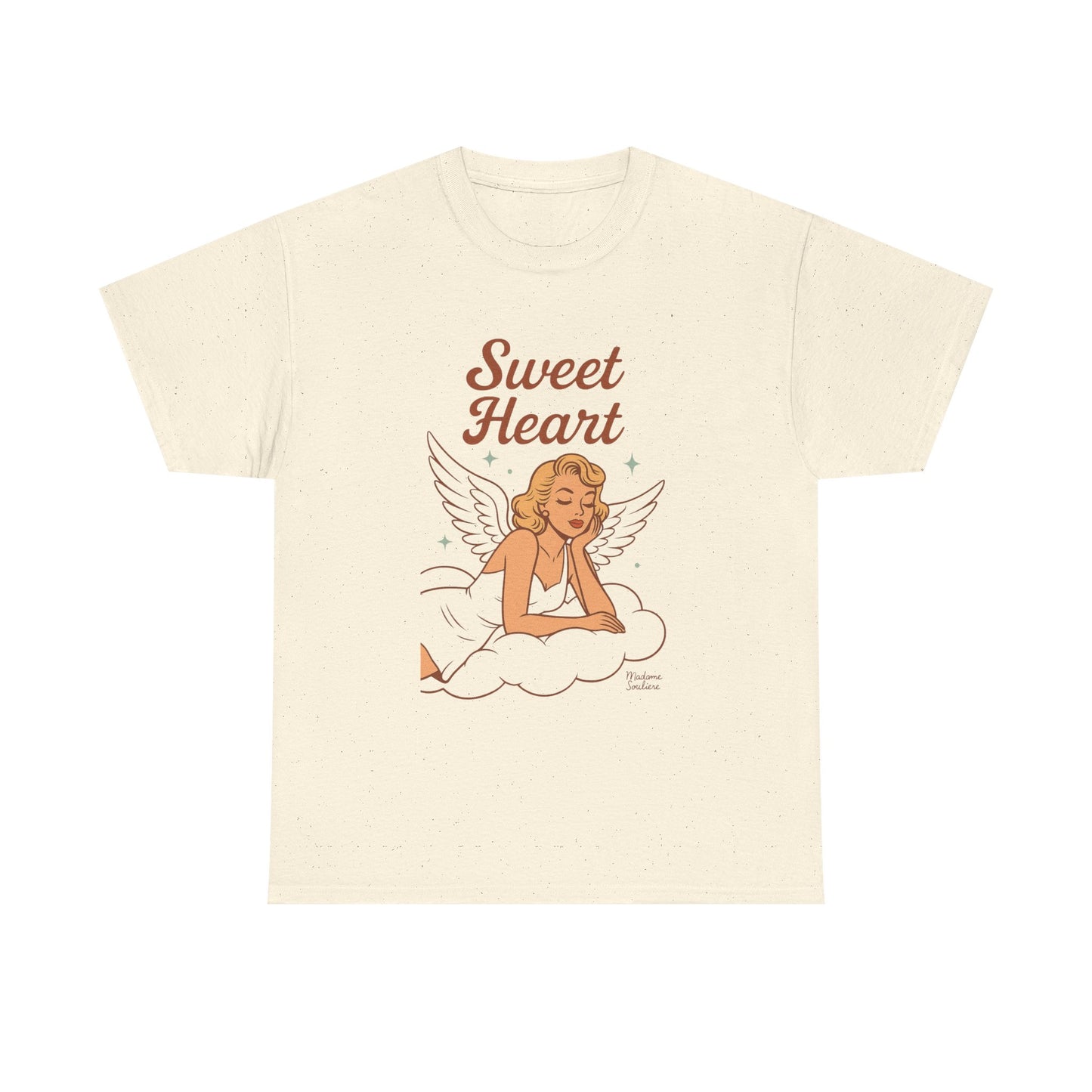 Sweet Heart Unisex T-Shirt – Retro Angel Graphic Tee, Vintage Pin Up Inspired Top, Feminine Heaven Sent Shirt - Madame Soulière