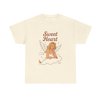 Sweet Heart Unisex T-Shirt – Retro Angel Graphic Tee, Vintage Pin Up Inspired Top, Feminine Heaven Sent Shirt - Madame Soulière
