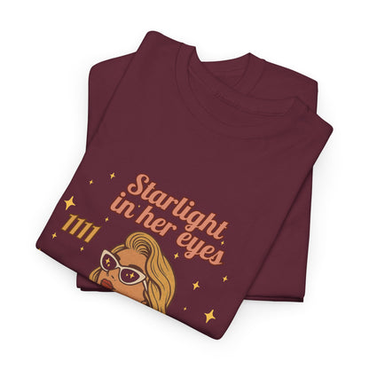 Starlight in Her Eyes – 1111 Angel Number Retro T-Shirt | Unisex Spiritual Vintage Tee - Madame Soulière