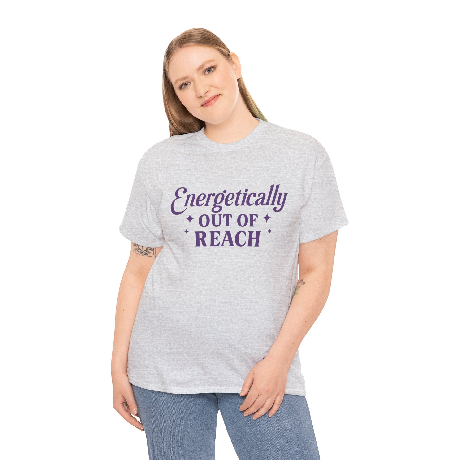 Energetically Out of Reach Unisex T-Shirt – Retro Vintage Graphic Tee, Spiritual Pin Up Shirt, Aesthetic Cosmic Vibes Top - Madame Soulière