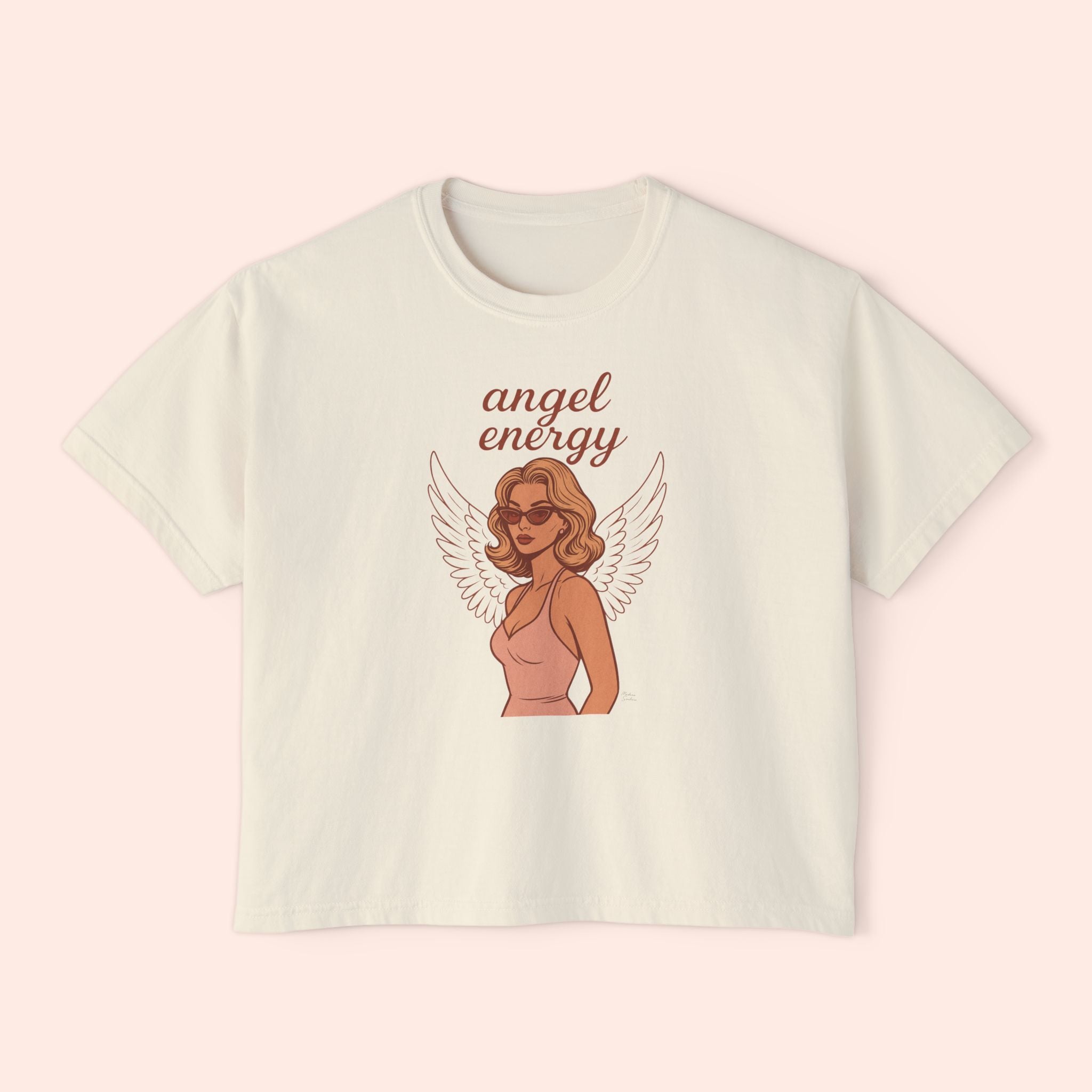 Angel Energy – Retro Pin-Up Vintage Boxy T-Shirt