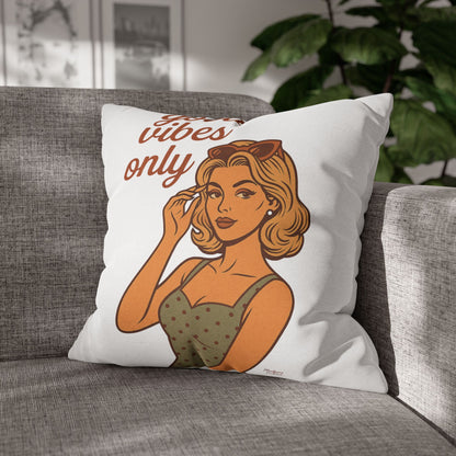 Good Vibes Only Starts Here - Retro Spiritual Pillow, Aesthetic Home Decor - Madame Soulière