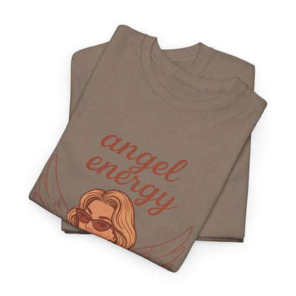 Angel Energy Unisex T-Shirt – Vintage Retro Graphic Tee, Spiritual Pin Up Shirt, Feminine Aesthetic Empowerment Top - Madame Soulière