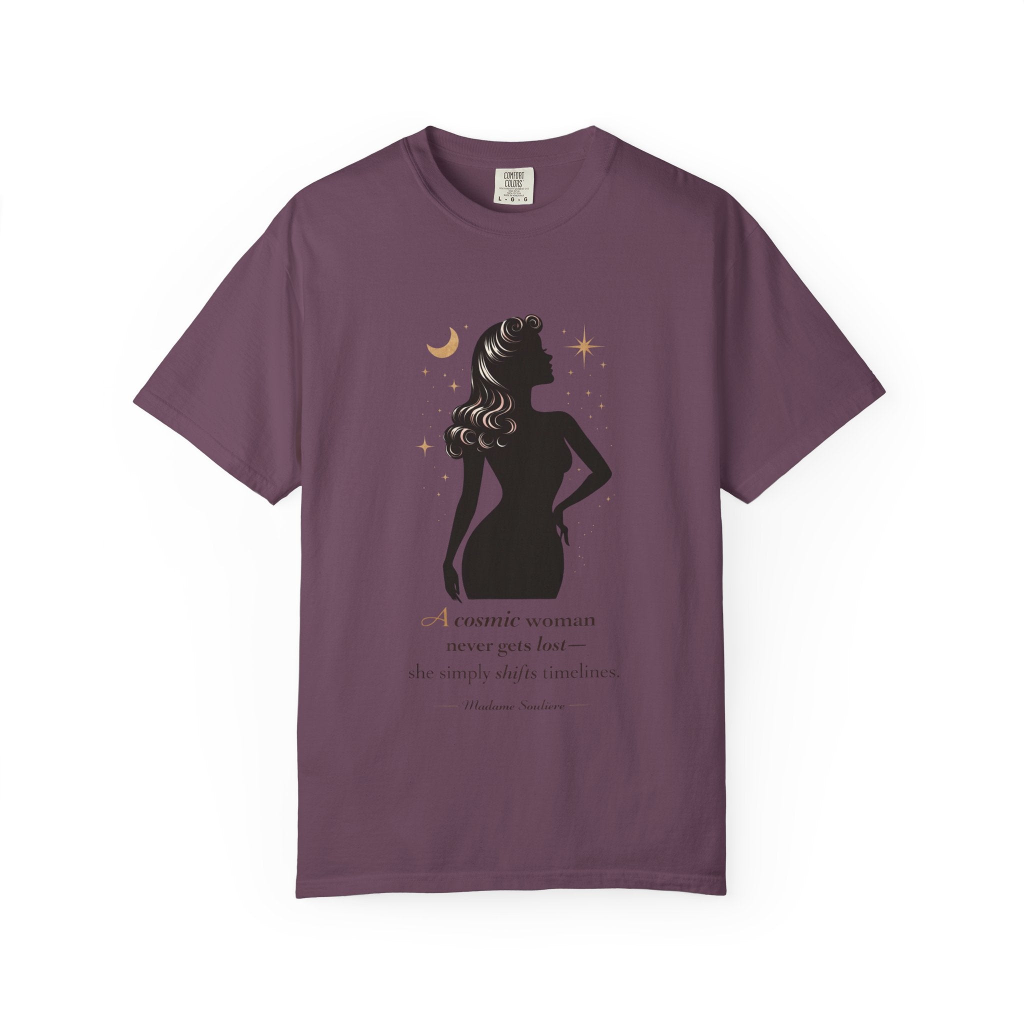 A Cosmic Woman Never Gets Lost – Vintage Feminine Cosmic T-Shirt