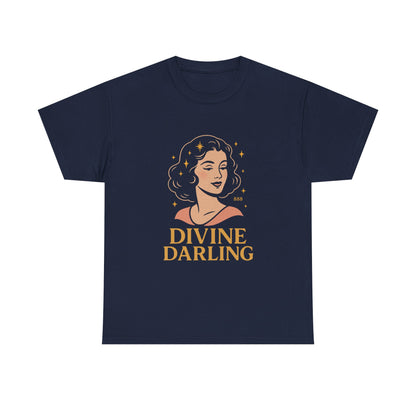 Wearing 888 Like It’s Chanel – Divine Darling T-Shirt, Vintage Retro Unisex Tee, 50s Pin Up Spirit Shirt - Madame Soulière