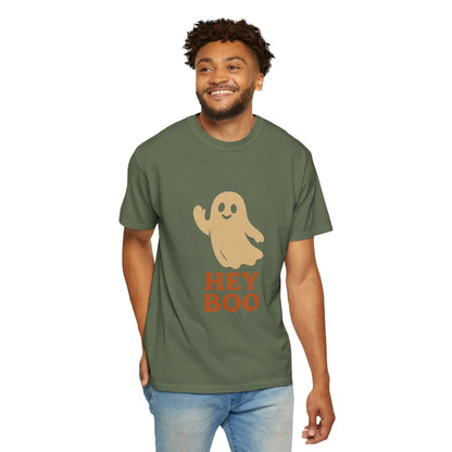 Retro Halloween Ghost T-Shirt – Vintage Pin Up Style Tee, Spooky Season Graphic Top, Hey Boo Shirt for Women & Men - Madame Soulière