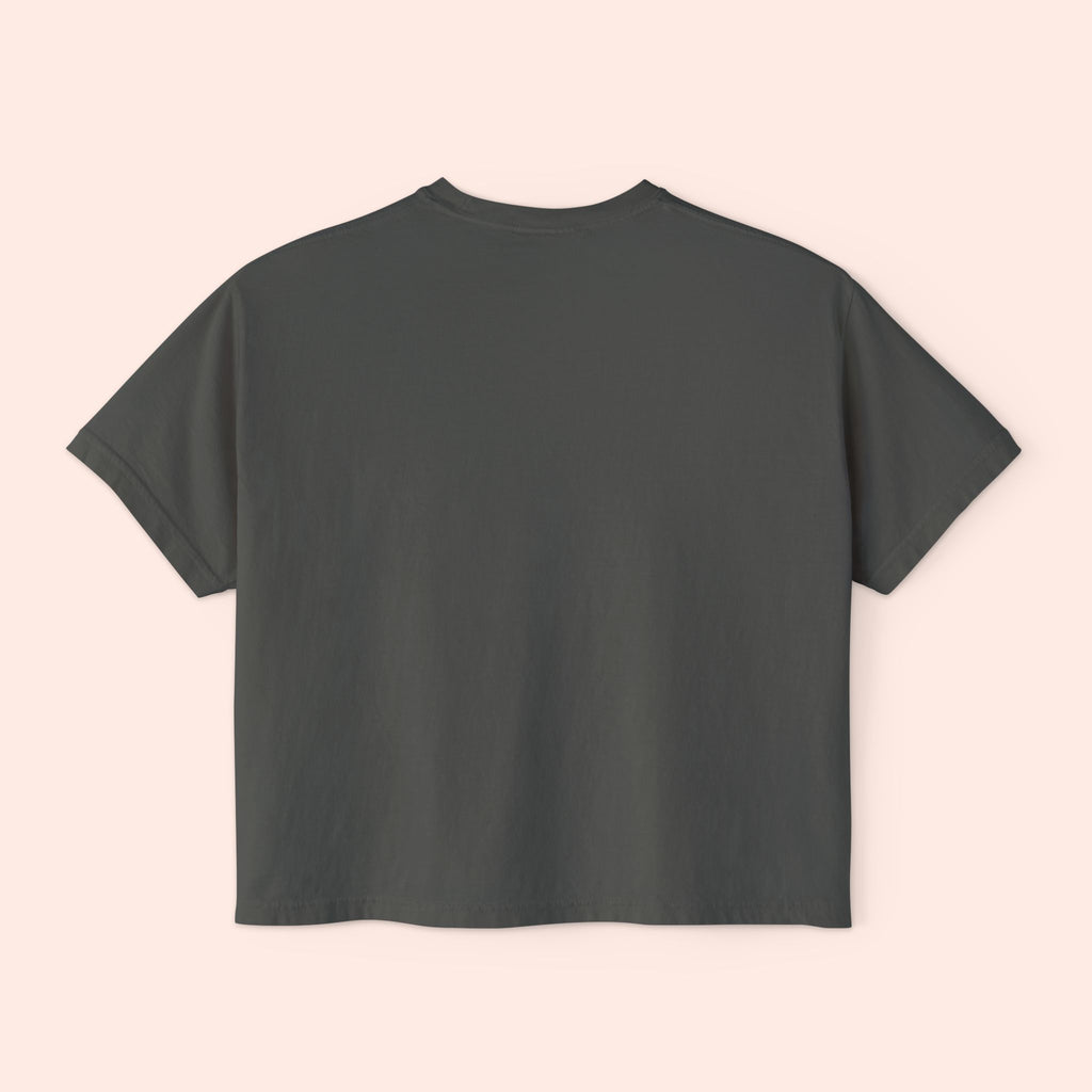 Spiritual but Spicy – Retro Mini Print Boxy T-Shirt