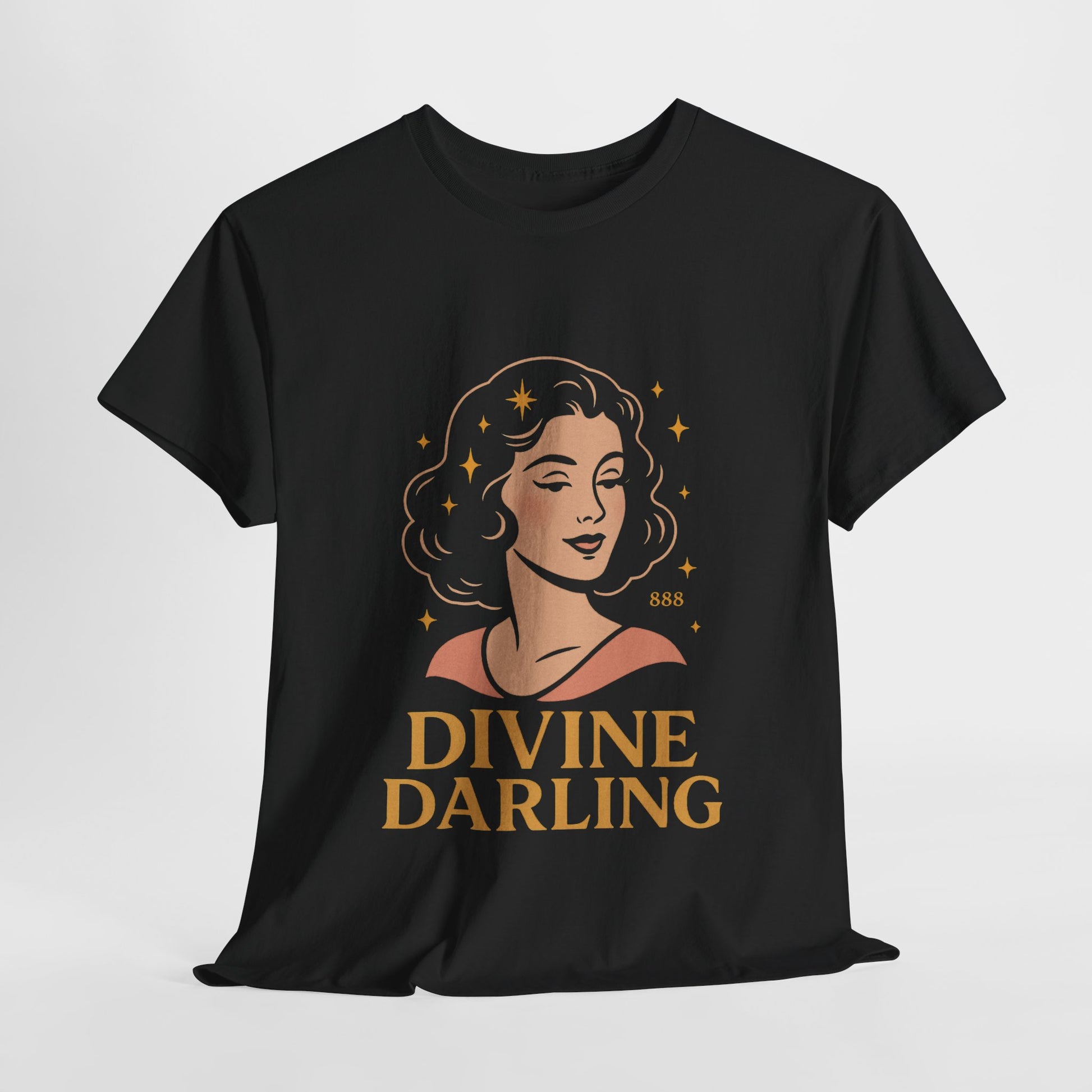 Wearing 888 Like It’s Chanel – Divine Darling T-Shirt, Vintage Retro Unisex Tee, 50s Pin Up Spirit Shirt - Madame Soulière