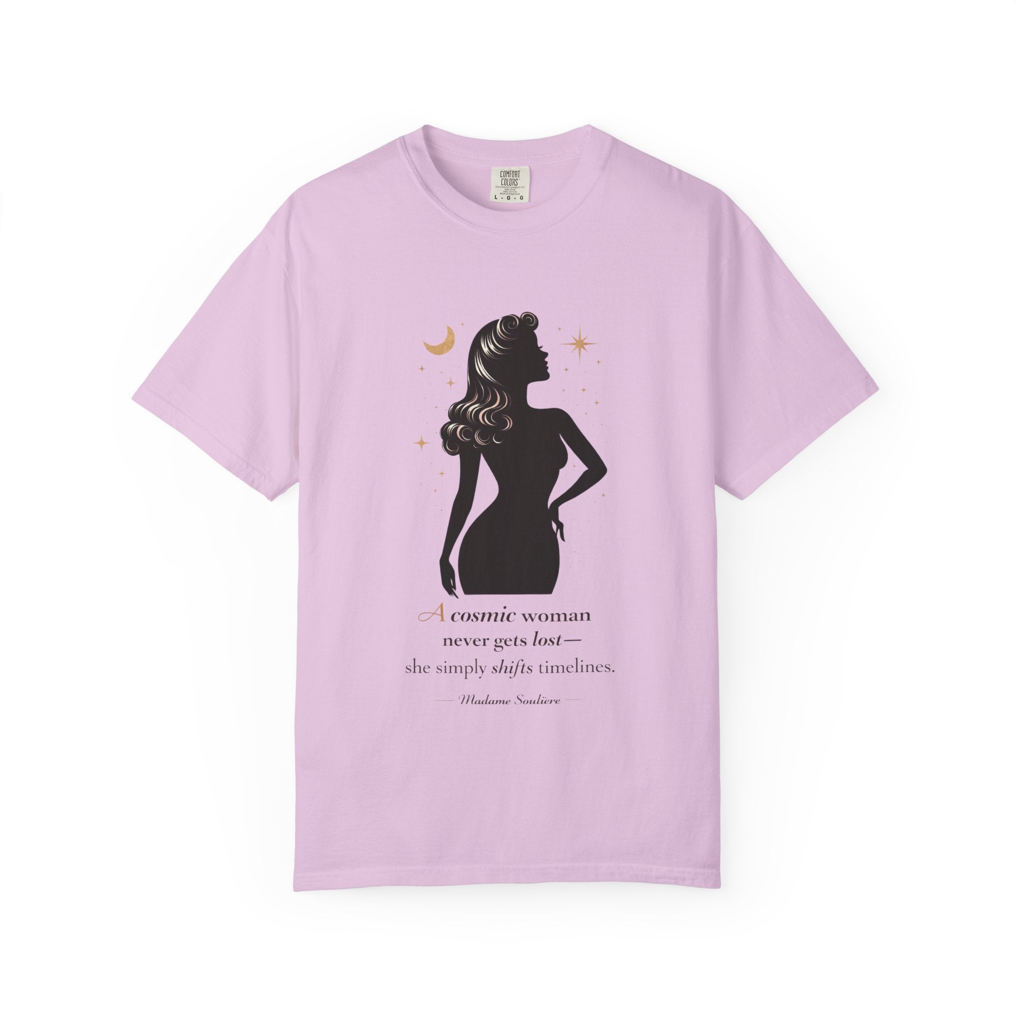A Cosmic Woman Never Gets Lost – Vintage Feminine Cosmic T-Shirt