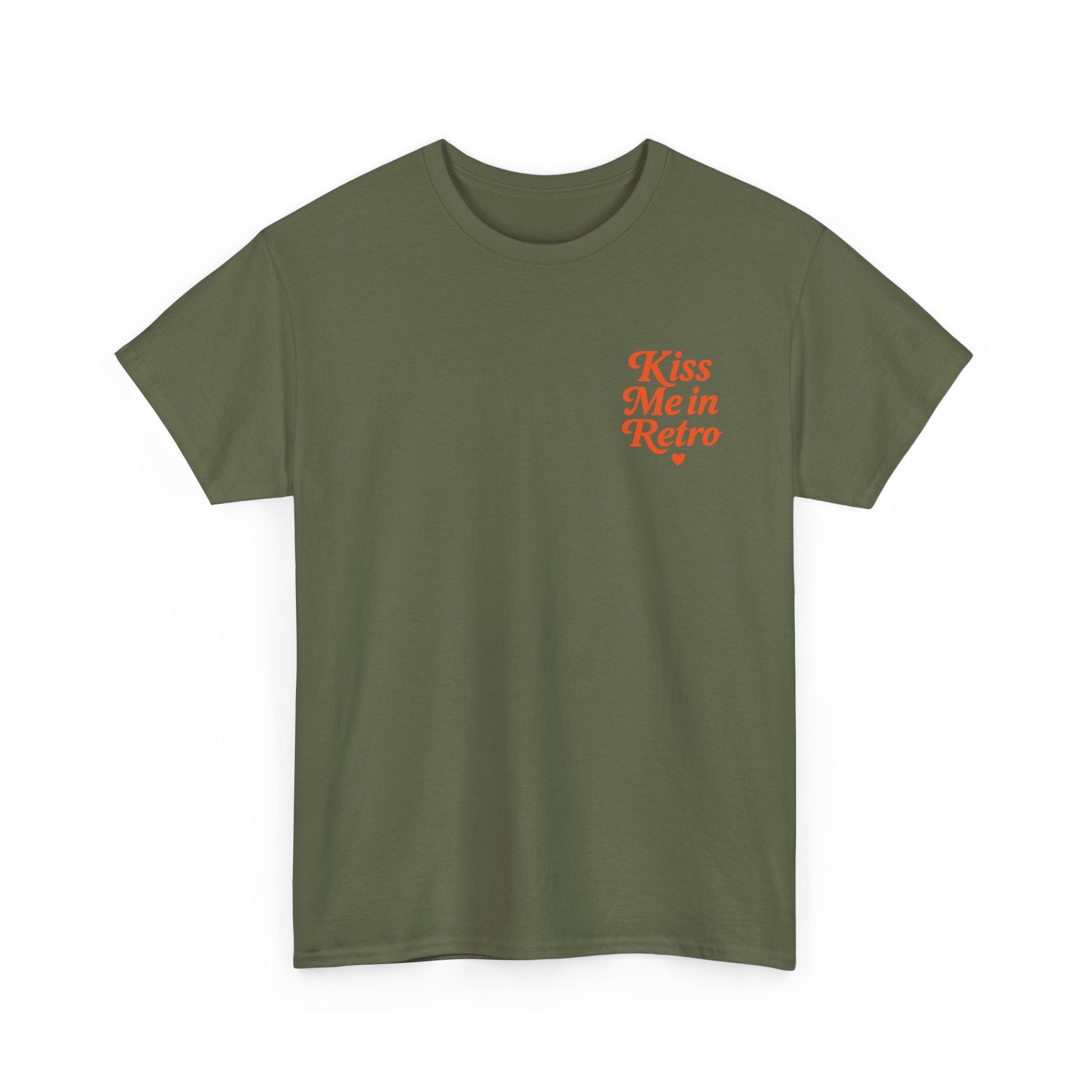 Retro Mini Slogan Unisex T-Shirt – Kiss Me in Retro Graphic Tee, Vintage Pin Up Inspired Top, 50s Rockabilly Style, Feminine Retro Statement Shirt - Madame Soulière