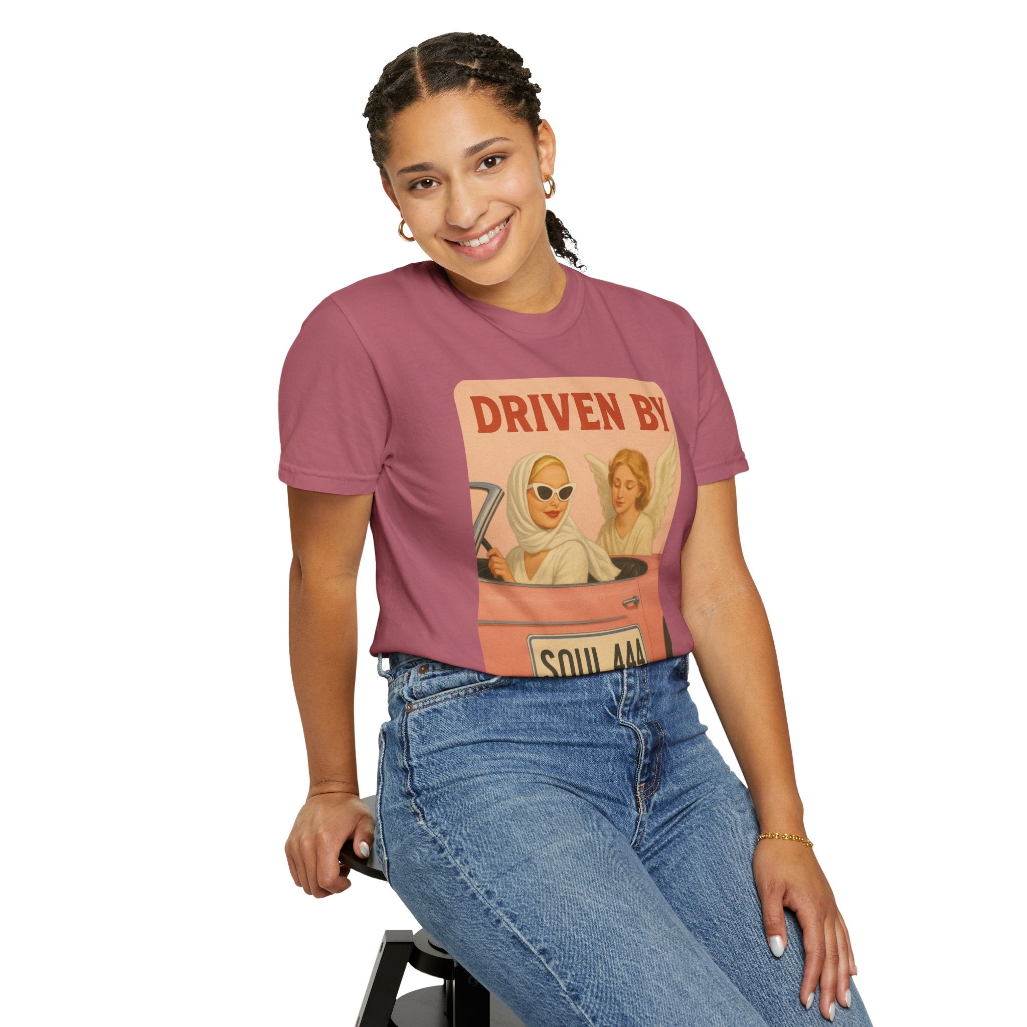 Driven by Soul 444 Graphic T-Shirt – Spiritual Retro Angel Number Unisex Tee