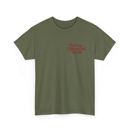 Darling, I Manifested You – Retro Mini Graphic Tee | Unisex Vintage Spiritual Shirt - Madame Soulière