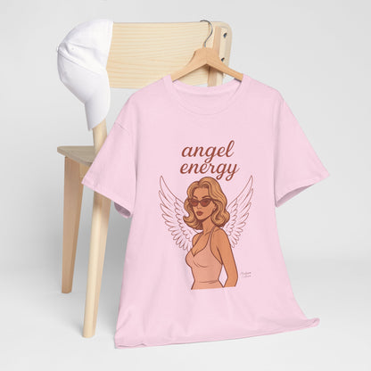 Angel Energy Unisex T-Shirt – Vintage Retro Graphic Tee, Spiritual Pin Up Shirt, Feminine Aesthetic Empowerment Top - Madame Soulière