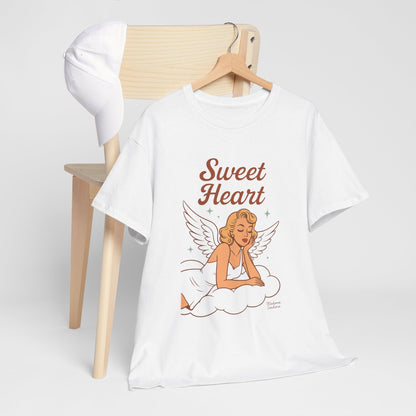Sweet Heart Unisex T-Shirt – Retro Angel Graphic Tee, Vintage Pin Up Inspired Top, Feminine Heaven Sent Shirt - Madame Soulière