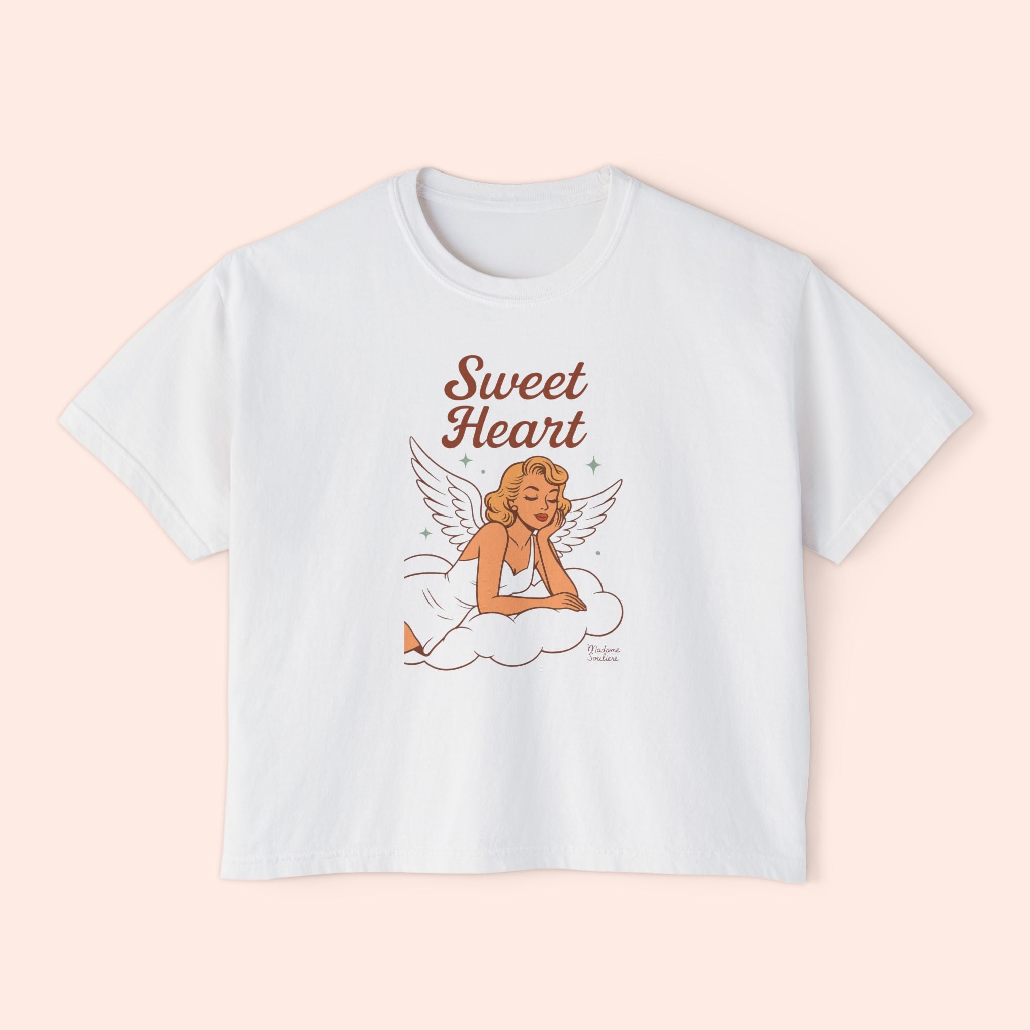 Sweet Heart – Retro Angel Vintage Boxy T-Shirt